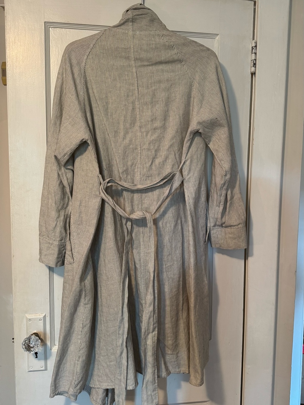 Linen jacket, knee length